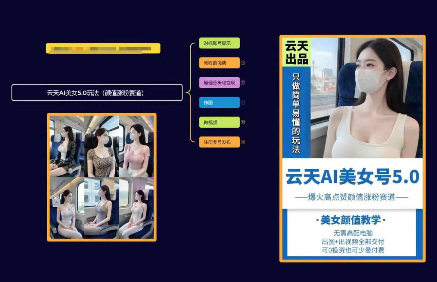 图片[1]-【2024.11.11】云天AI美女号5.0，爆火高点赞颜值涨粉赛道-小鲸副业资源库