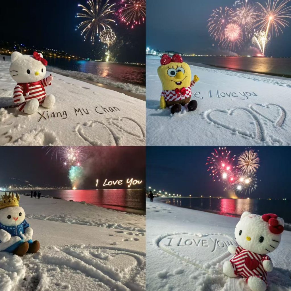 图片[1]-【2024.12.05】AI HelloKitty雪地代写玩法，高需求AI定制雪地写字教程-小鲸副业资源库