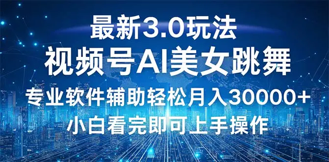 【2024.9.29】视频号最新3.0玩法，当天起号小白也能轻松月入30000+-小鲸副业资源库