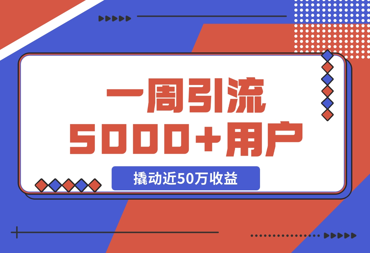 【2024.11.17】自由职业指数型增长标准打法:用10元单品，一周引 流5000+新用户，撬动近50万收益-小鲸副业资源库