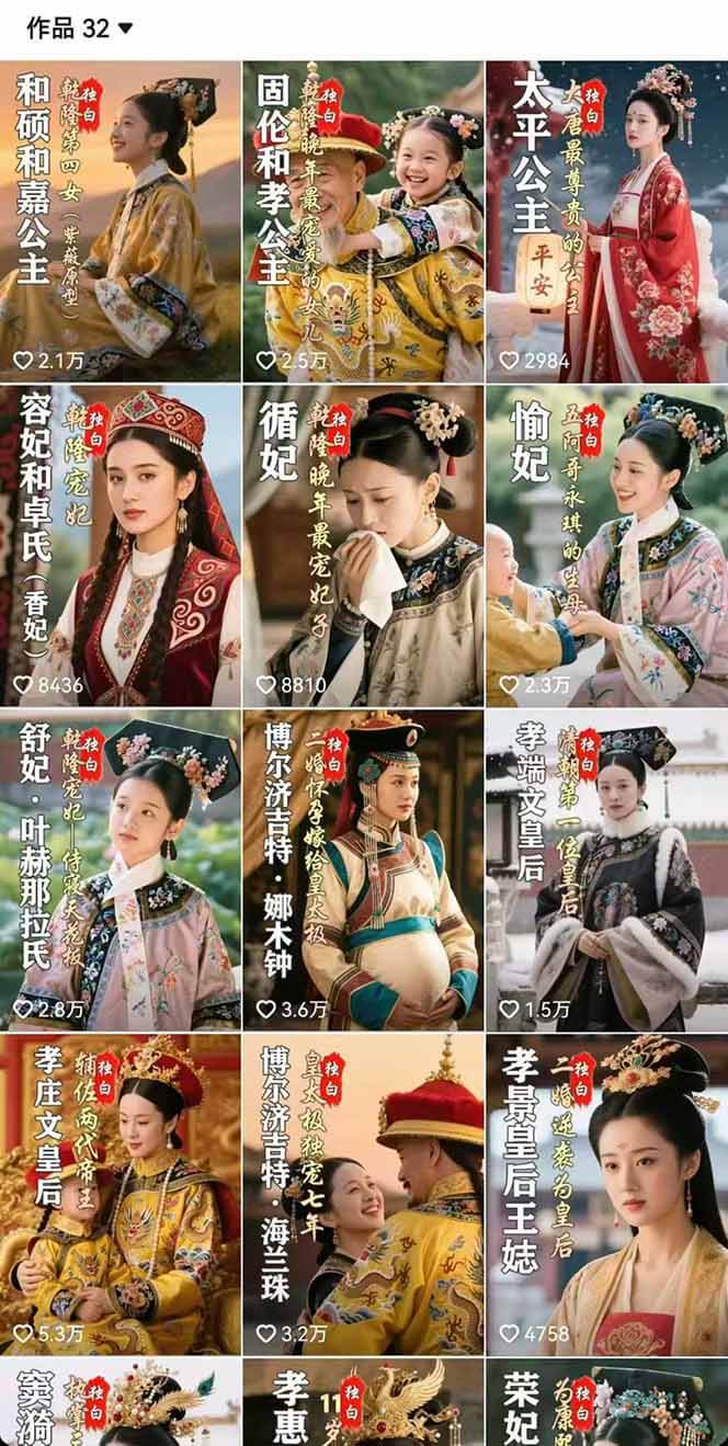 图片[2]-【2025.9.7】历史女性人物创作课：独白文案+AI克隆+蒙版剪辑，3个月涨粉22w+副业月入3w-小鲸副业资源库