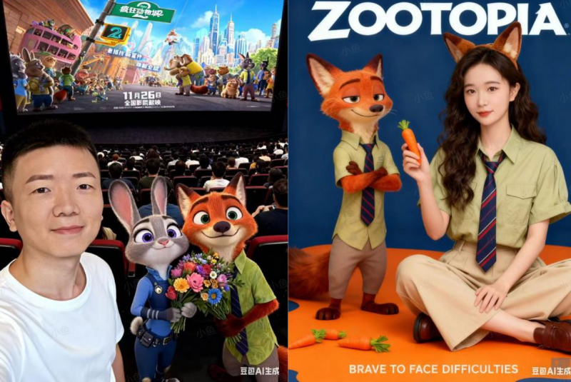 图片[2]-【2025.12.07】与朱迪尼克“同框”AI照疯传，引爆《疯狂动物城2》期待热潮-小鲸副业资源库